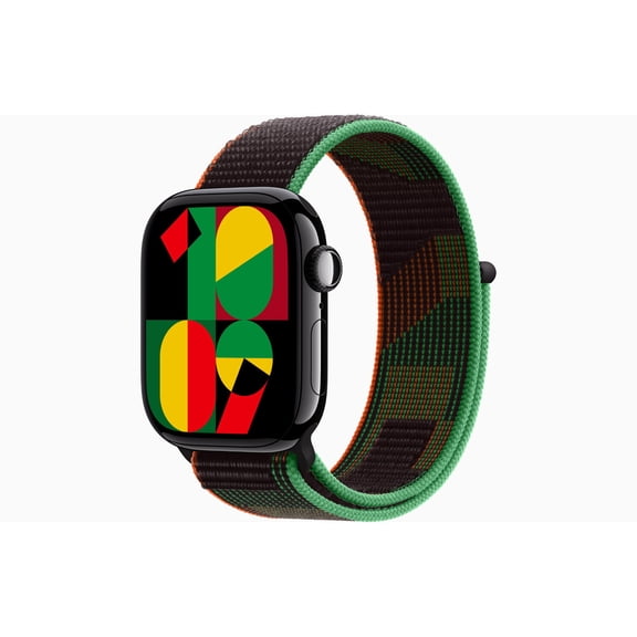 Restored Apple Watch Series 10 GPS 46mm Jet Black Aluminum Case with Black Unity Sport Loop (Refurbished)