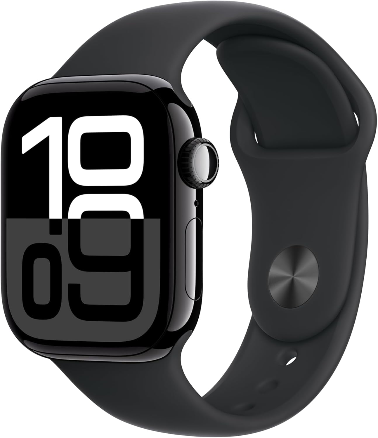Restored Apple Watch Series 10 [GPS + Cellular 42mm case] Smartwatch with Jet Black Aluminium Case with Black Sport Band (Refurbished)