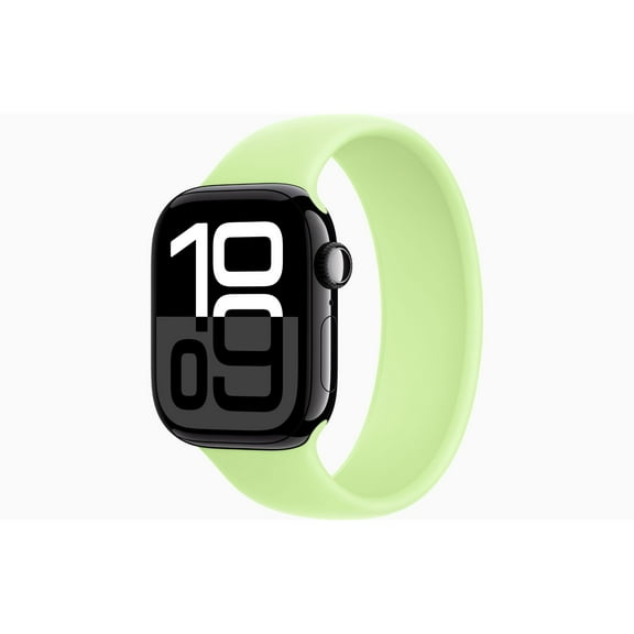 Restored Apple Watch Series 10 GPS + Cellular 46mm Jet Black Aluminium Case with Northern Lights Solo Loop - Small Band (Refurbished)