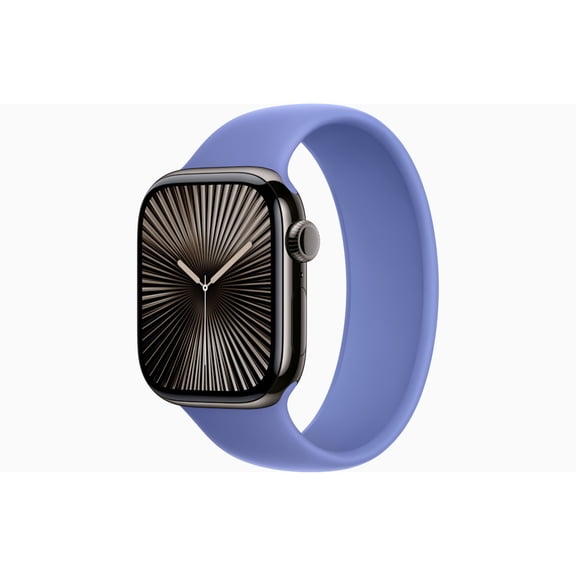 Restored Apple Watch Series 10 GPS + Cellular 46mm Slate Titanium Case with Periwinkle Solo Loop - Small Band (Refurbished)