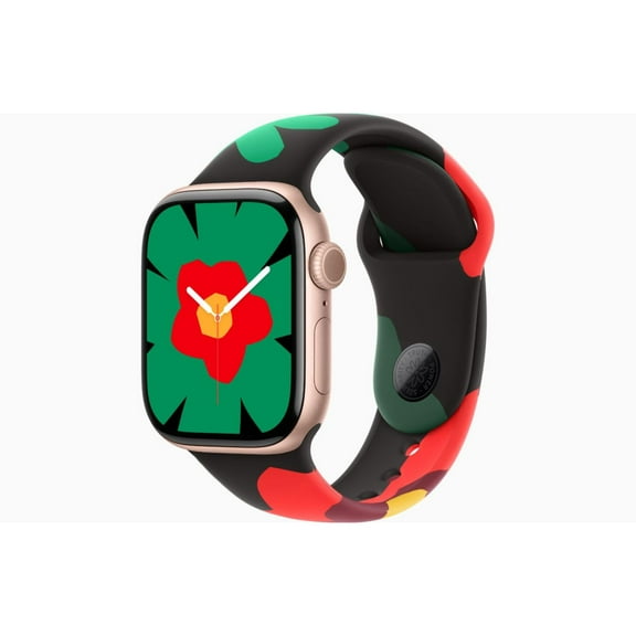 Restored Apple Watch Series 11 - GPS + Cellular - 42mm Rose Gold Aluminum Case with Unity Bloom Sport Band - S/M