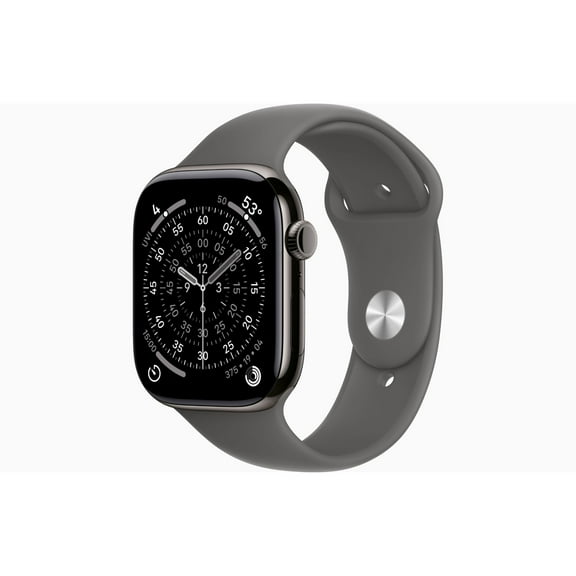 Restored Apple Watch Series 11 GPS + Cellular 42mm Slate Titanium Case with Stone Gray Sport Band