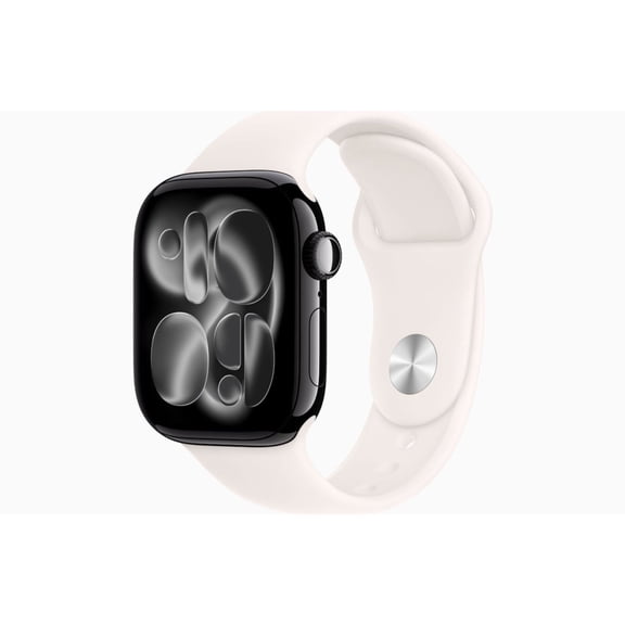 Restored Apple Watch Series 11 - GPS + Cellular - 46MM Jet Black Aluminum Case with Light Blush Sport Band - S/M
