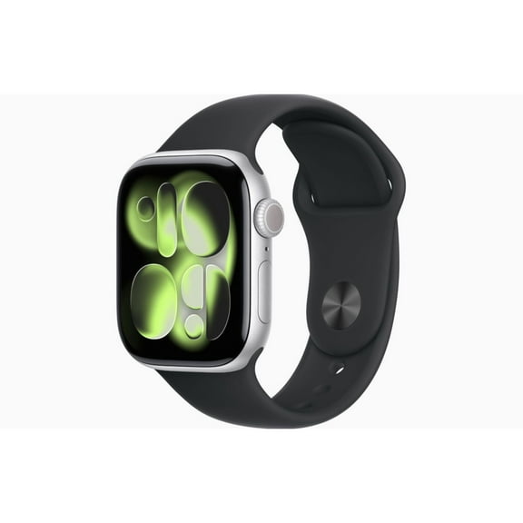 Restored Apple Watch Series 11 - GPS + Cellular - 46MM Silver Aluminum Case with Black Sport Band - S/M