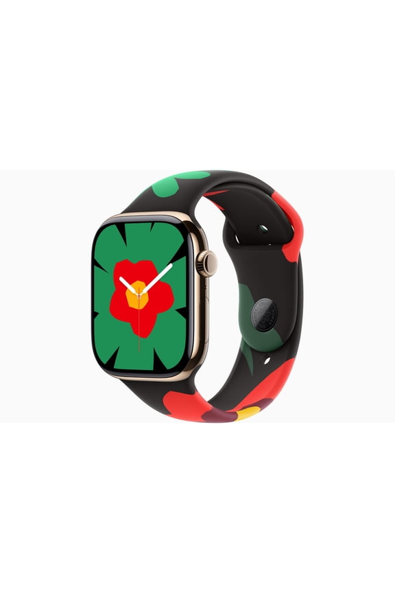 Restored Apple Watch Series 11 GPS + Cellular 46mm Gold Titanium Case with Unity Bloom Sport Band