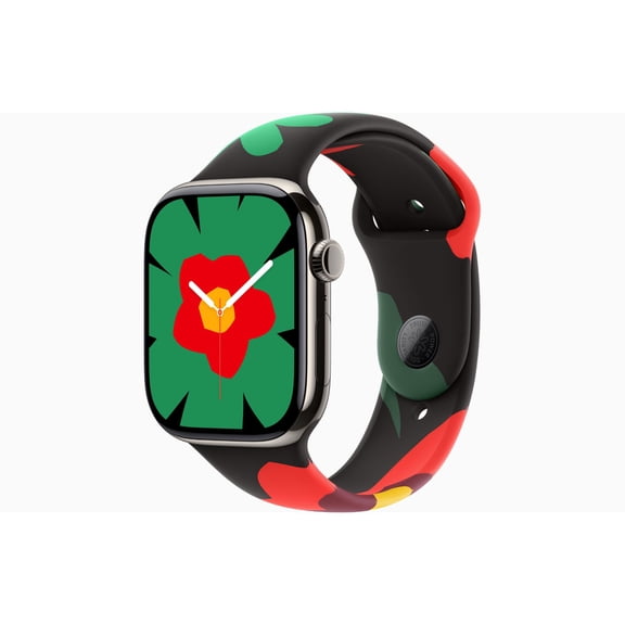 Restored Apple Watch Series 11 GPS + Cellular 46mm Natural Titanium Case with Unity Bloom Sport Band