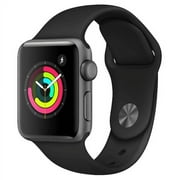 Restored Apple Watch Series 2 38mm Space Gray Case - Black Sport Band (Refurbished)
