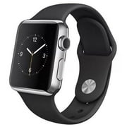 Restored Apple Watch Series 2 38mm Stainless Steel Case - Black Sport Band (Refurbished)