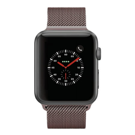 Restored Apple Watch Series 2 - 38mm, WiFi - Space Gray with Brown Milanese Loop - (Refurbished)