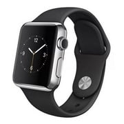 Restored Apple Watch Series 2 42mm Stainless Steel Case - Black Sport Band (Refurbished)