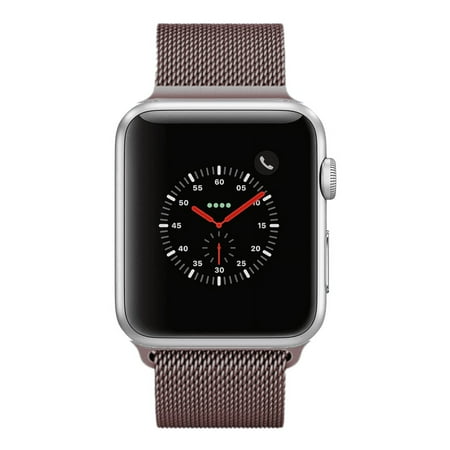 Restored Apple Watch Series 2 42mm, WiFi Silver with Brown Milanese Loop (Refurbished)