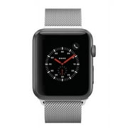 Restored Apple Watch Series 2 - 42mm, WiFi - Space Gray with Silver Milanese Loop (Refurbished)