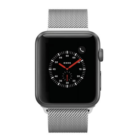Restored Apple Watch Series 2 - 42mm, WiFi - Space Gray with Silver Milanese Loop (Refurbished)
