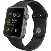 Restored Apple Watch Series 2 Space Gray Case - Black Sport Band 38mm (Refurbished)