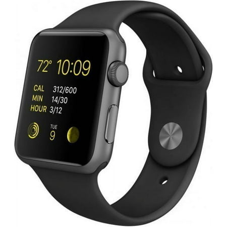 Restored Apple Watch Series 2 Space Gray Case - Black Sport Band 38mm (Refurbished)