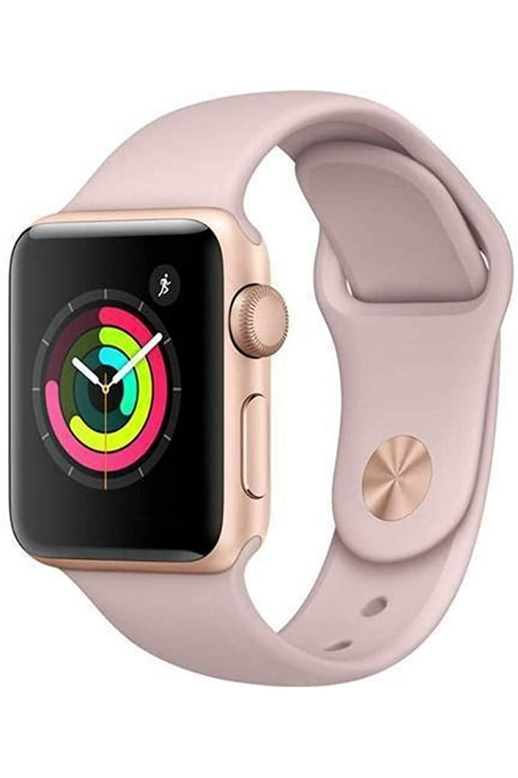Restored Apple Watch Series 3 (GPS+Cellular, 38mm) - Rose Gold - Aluminum Case - Pink Sand Sport Band (Refurbished)