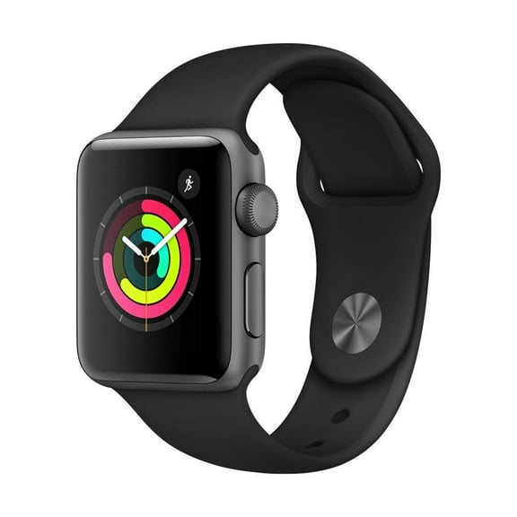 Restored Apple Watch Series 3 (GPS) 38mm Space Gray Case with Black Aluminum Sport Band (Refurbished)