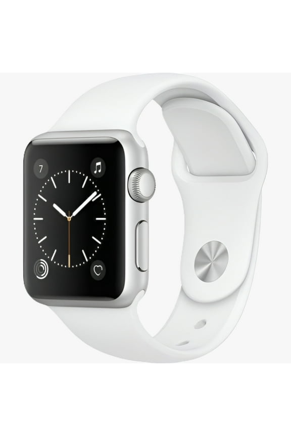 Restored Apple Watch Series 3 38mm GPS - Silver - White Sport Band (Refurbished)