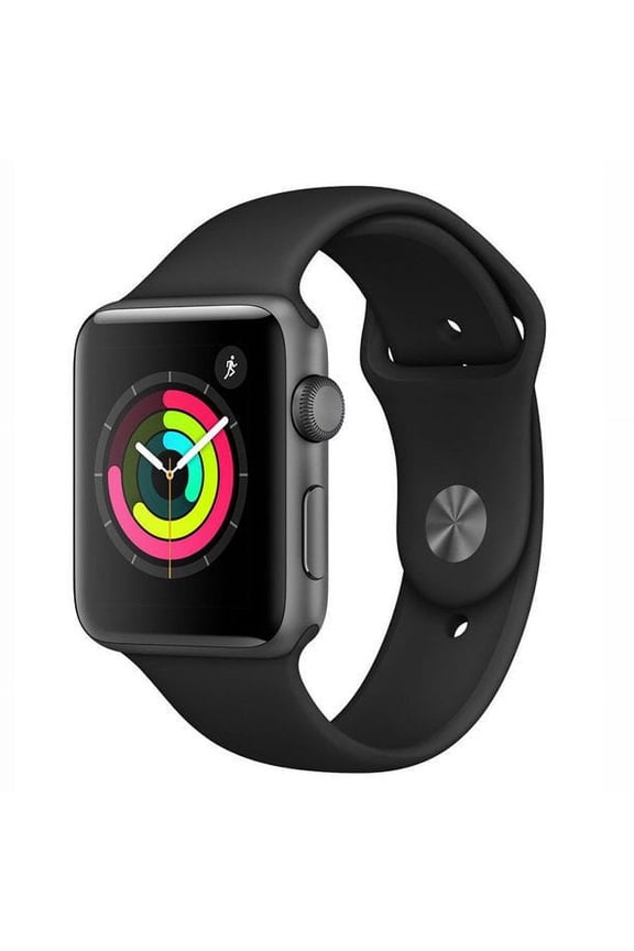 Restored Apple Watch Series 3 38mm GPS - Space Gray - Black Sport Band (Refurbished)