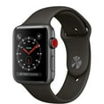 thumbnail image 1 of Restored Apple Watch Series 3 38mm Space Gray Aluminium Case Black Sportsband GPS + Cellular Model Smartwatch (Refurbished), 1 of 4