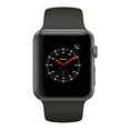 thumbnail image 1 of Restored Apple Watch Series 3, 42MM, GPS + Cellular, Space Gray Aluminum Case, Space Gray Sport Band (Refurbished), 1 of 3