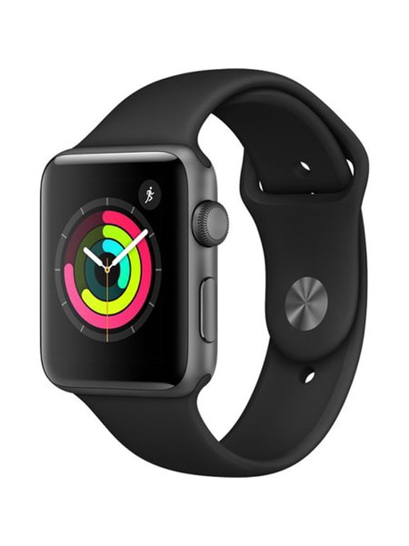 Restored Apple Watch Series 3 (GPS ,42mm) - Space Gray Aluminum Case - Gray Sport Band (Refurbished)