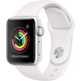 thumbnail image 1 of Restored Apple Watch Series 3 (GPS, 38MM) Silver Case + White Sport Band (Refurbished), 1 of 7
