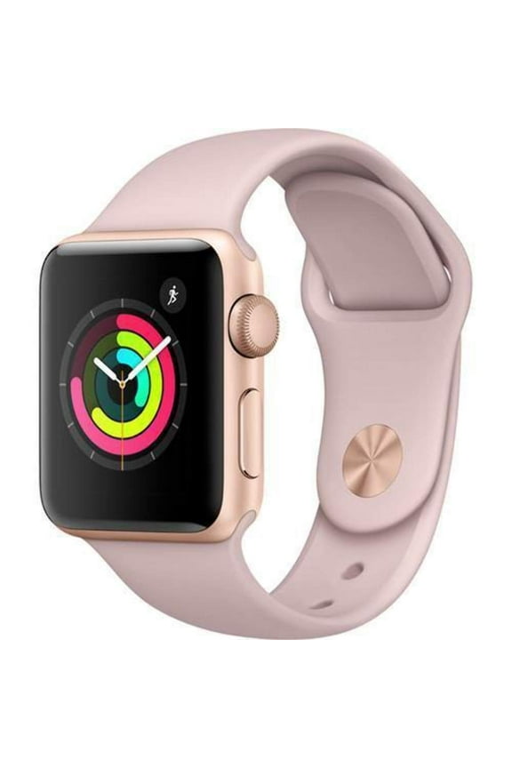 Restored Apple Watch Series 3 - GPS - Rose Gold Aluminum Case with Pink Sand Sport Band - 42mm (Refurbished)
