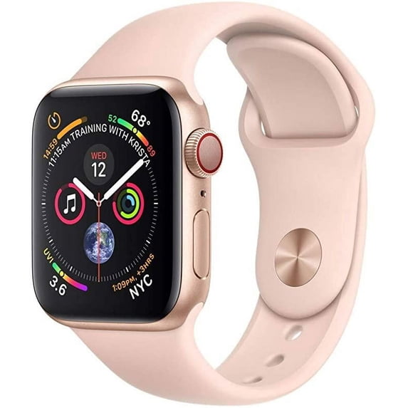 Restored Apple Watch Series 4 40MM Rose Gold - Aluminum Case - GPS + Cellular - Pink Sand Sport Band (Refurbished)