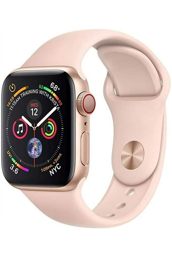 Restored Apple Watch Series 4 40MM Rose Gold Aluminum Case GPS + Cellular Pink Sand Sport Band (Refurbished)