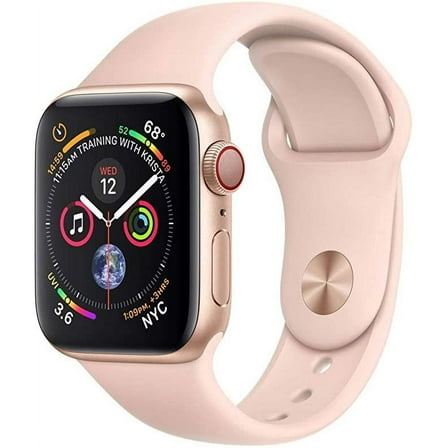 Restored Apple Watch Series 4 (GPS, 40mm) - Rose Gold - Aluminum Case - Pink Sand Sport Band (Refurbished)