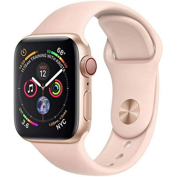 Restored Apple Watch Series 4 (GPS, 40mm) - Rose Gold - Aluminum Case - Pink Sand Sport Band (Refurbished)