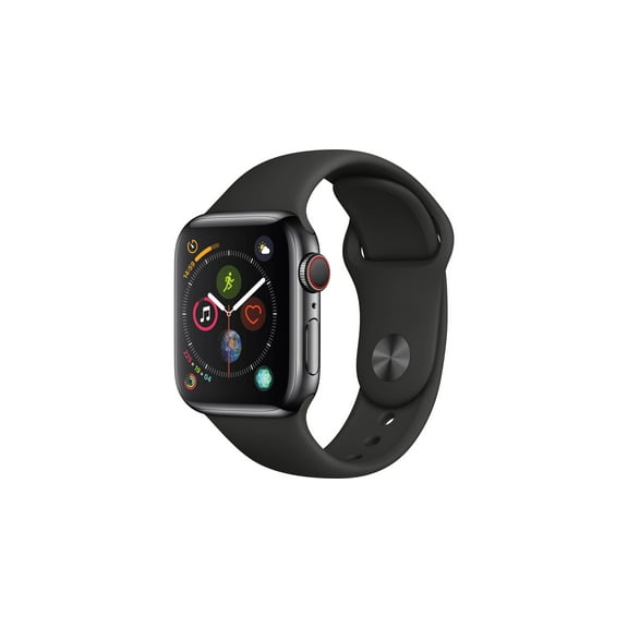 Restored Apple Watch Series 4 (GPS+Cellular, 40mm) - Stainless Steel Case - Space Black (Refurbished)