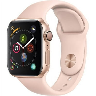 Restored Apple Watch Series 4 40mm GPS Only Gold Aluminum - Pink Sand Sport Band (Refurbished)