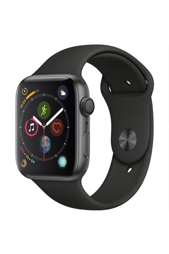Restored Apple Watch Series 4 GPS, 40mm Space Gray Aluminum Case with Black Sport Band