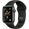 thumbnail image 1 of Restored Apple Watch Series 4 (GPS+Cellular, 44mm) - Space Gray - Aluminum Case - Black Sport Band (Refurbished), 1 of 4