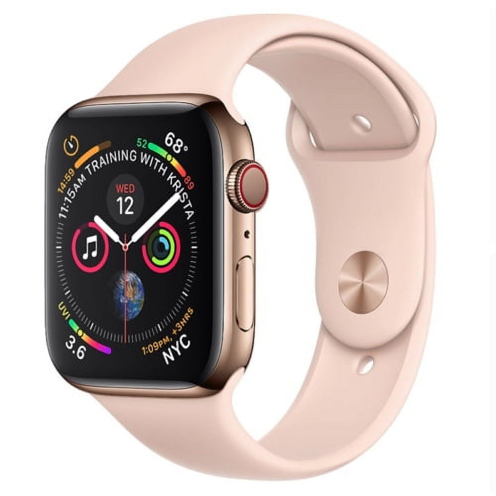 Restored Apple Watch Series 4 44mm GPS + Cellular 4G LTE - Stainless Steel - Gold (Refurbished)