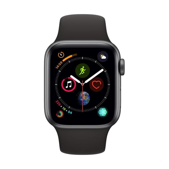 Restored Apple Watch Series 4 GPS Smart Watch with Sport Band, 44mm Space Gray Case, 1, 1, 1