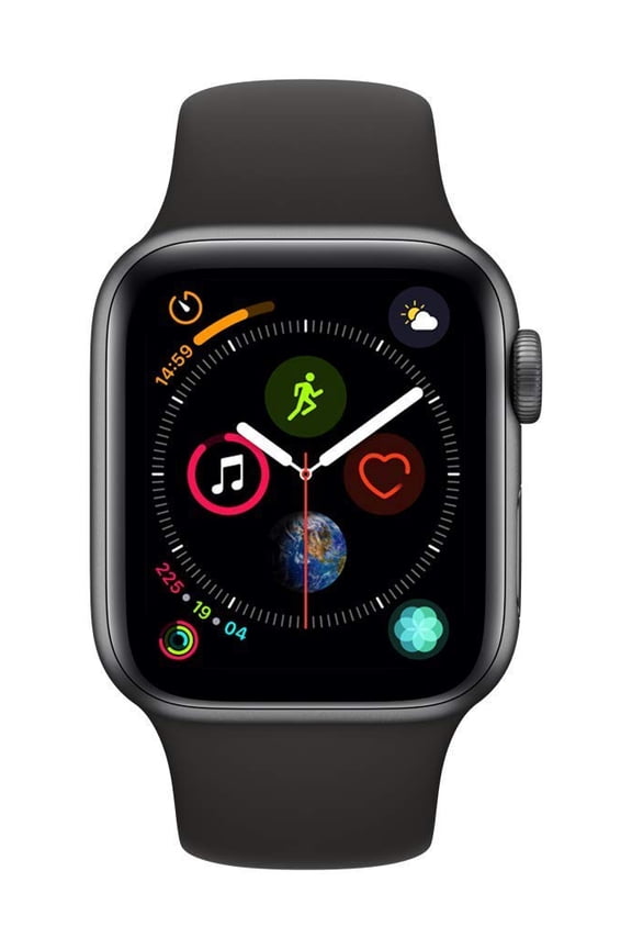 Restored Apple Watch Series 4 GPS Smart Watch with Sport Band, 44mm Space Gray Case, 1, 1, 1