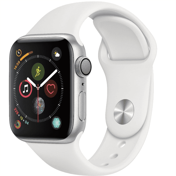 Apple Watch Series 4 GPS, 44MM Silver Aluminum Case & White Sport