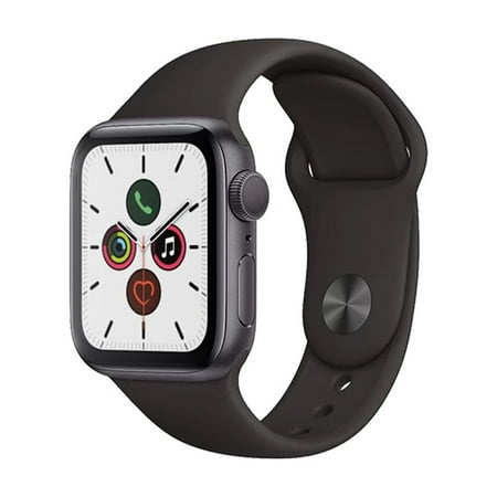 Restored Apple Watch Series 5 40MM Space Gray Aluminum Case GPS + Cellular Black Sport Band (Refurbished)