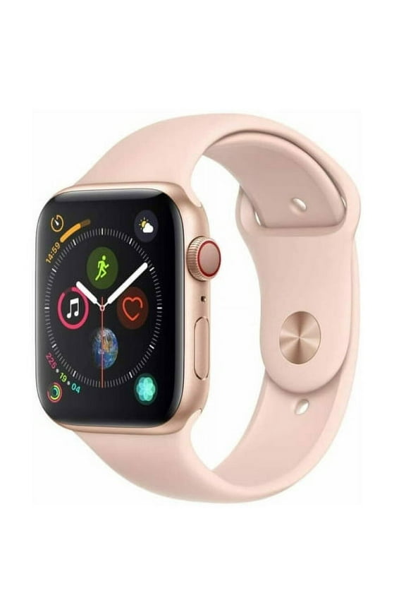 Restored Apple Watch Series 5 (GPS) + Cellular 40mm Gold Aluminum Case with Pink Sport Band (Refurbished)