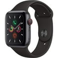 thumbnail image 1 of Restored Apple Watch Series 5 40mm GPS Cellular LTE Aluminum Space Gray Black Sport Band (Refurbished), 1 of 3