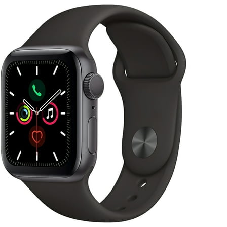 Restored Apple Watch Series 5 (GPS+Cellular, 44mm) - Space Gray Aluminum Case - Black Sport Band (Refurbished)