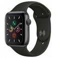 thumbnail image 1 of Restored Apple Watch Series 5 44mm GPS Aluminum Space Gray Black Sport Band Smartwatch (Refurbished), 1 of 4