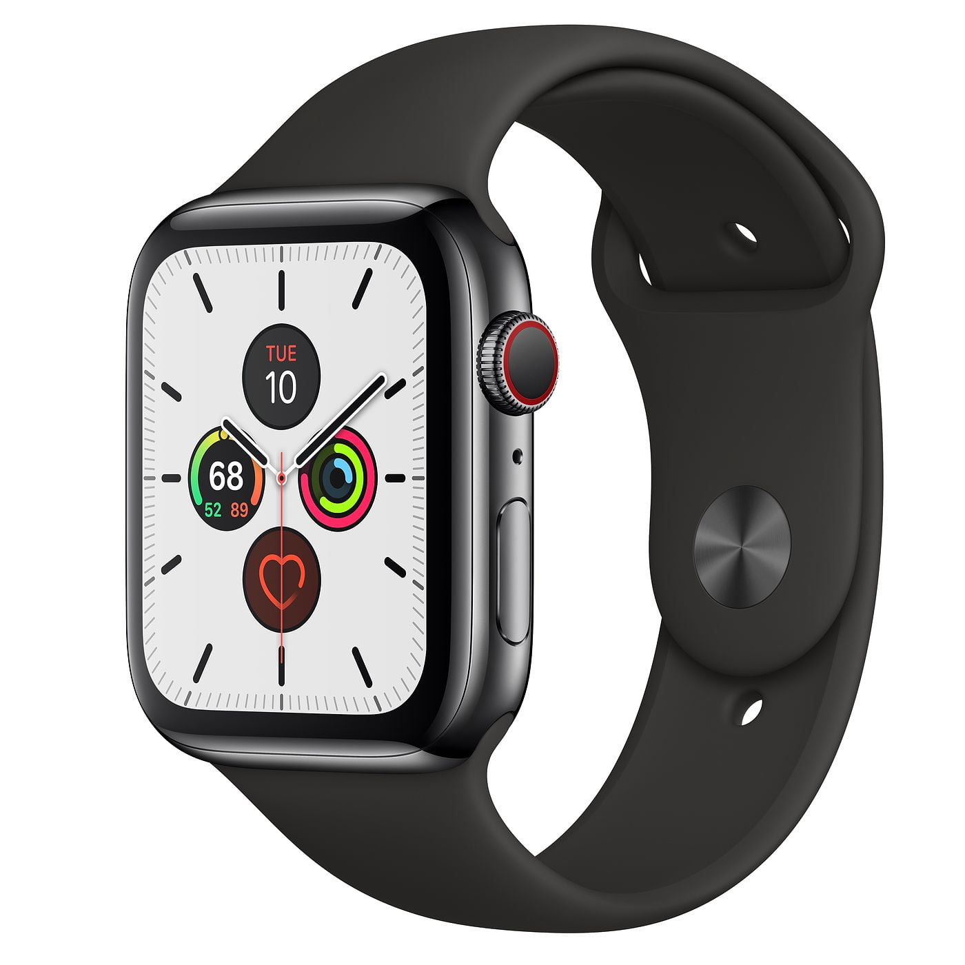 Restored Apple Watch Gen 5 Series 5 Cell 44mm Space Gray Aluminum - Black  Sport Band MWW12LL/A (Refurbished) - Walmart.com