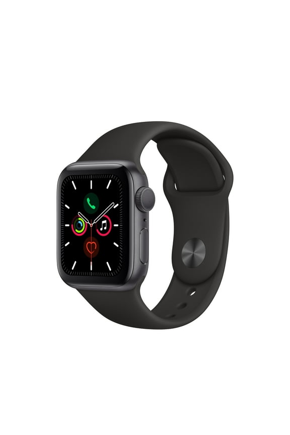 Restored Apple Watch Series 5 (GPS, 40mm) - Space Gray Aluminum Case with Black Sport Band (Refurbished)