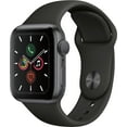 thumbnail image 1 of Restored Apple Watch Series 5 (GPS) 40mm Space Gray Aluminum Case with Black Sport Band (Refurbished), 1 of 5