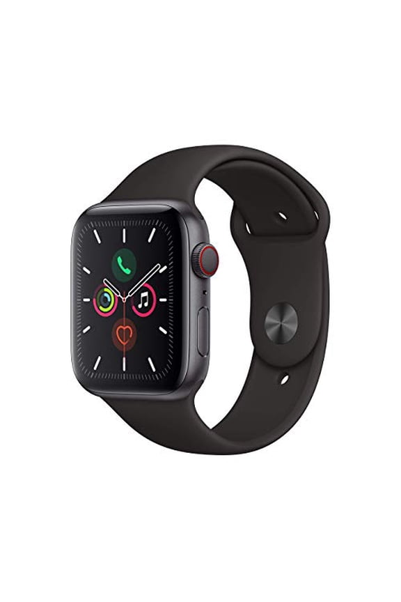Restored Apple Watch Series 5 (GPS/LTE, 40MM) Space Gray Case + Black Sport Band (Refurbished)
