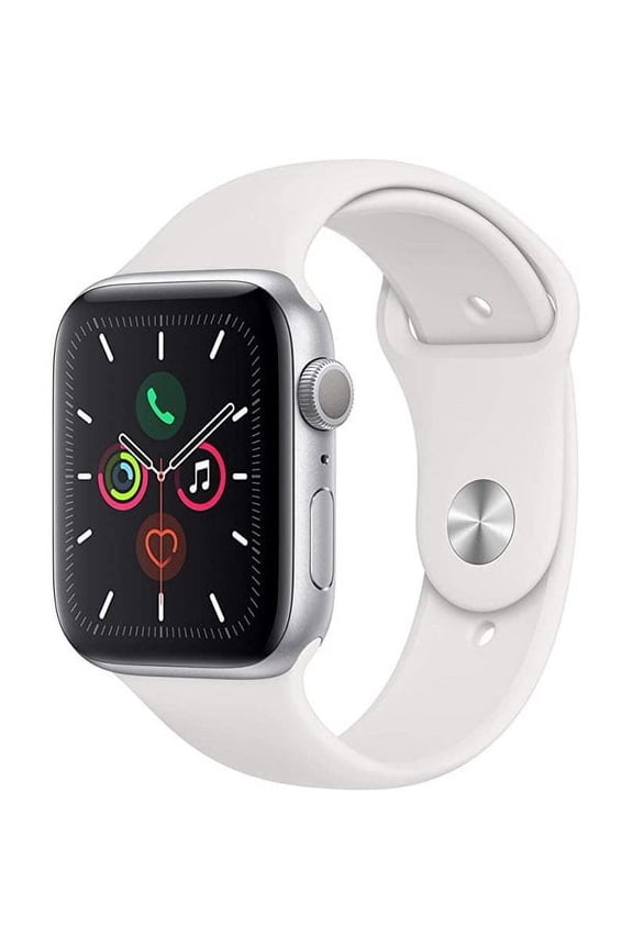 Restored Apple Watch Series 5 GPS w/ 40MM Silver Aluminum Case & White Sport Band (Refurbished)